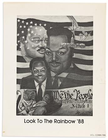 (POLITICS.) Group of 9 posters from Jesse Jackson's 1988 presidential campaign.